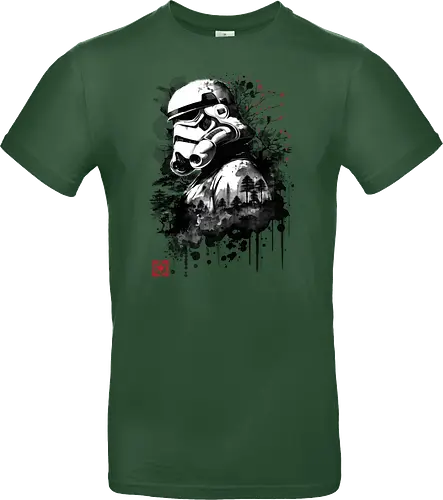 Trooper in the forest sumi e