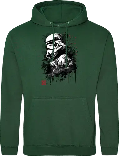 Trooper in the forest sumi e - space opera, scifi, space - Standard Hoodie