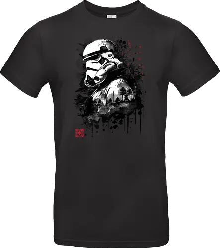 Trooper in the forest sumi e - space opera, scifi, space - Standard T-Shirt