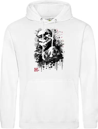 Trooper in the forest sumi e - space opera, scifi, space - Standard Hoodie