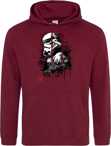 Trooper in the forest sumi e - space opera, scifi, space - Standard Hoodie