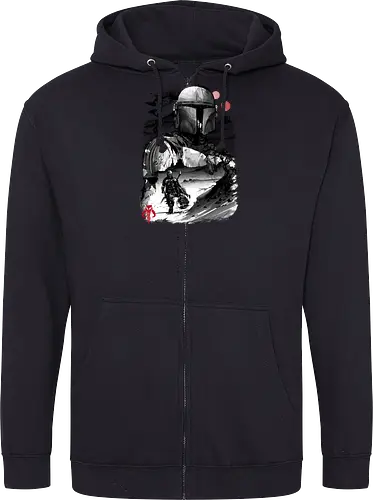 The bounty hunter in the desert sumi e