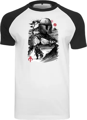 The bounty hunter in the desert sumi e
