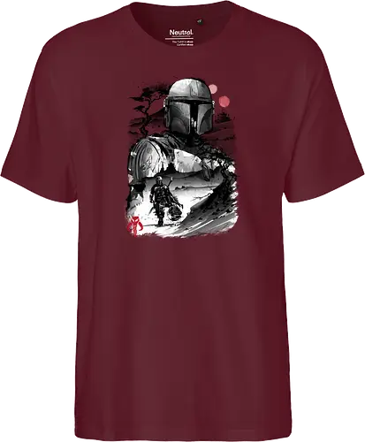 The bounty hunter in the desert sumi e