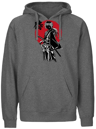 Kenshin sumi e - anime, manga, rurouni, kenshin - Fairtrade Hoodie