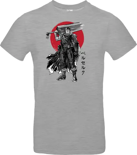 Black swordsman sumi e