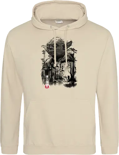 The master in the swamp sumi e - space opera - Standard Hoodie