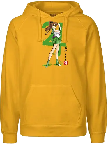 Jupiter sumi e - sailor, jupiter, anime - Fairtrade Hoodie