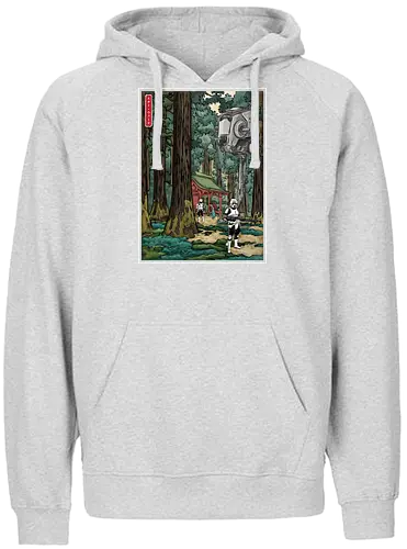 Galactic Empire in Japanese forest - space opera, sci fi, empire - Fairtrade Hoodie