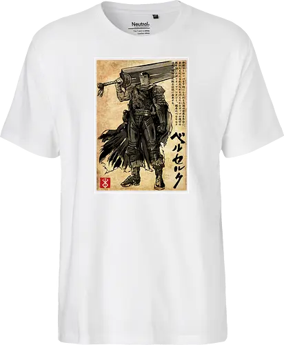 Black swordsman woodblock