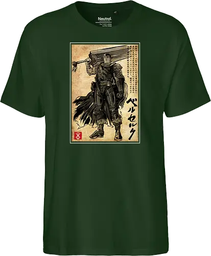 Black swordsman woodblock