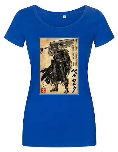 Black swordsman woodblock