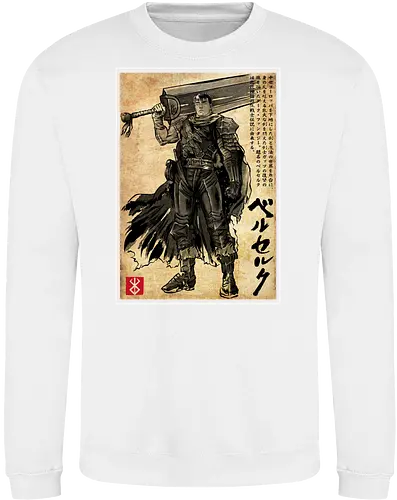 Black swordsman woodblock