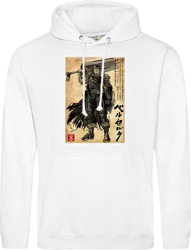 Black swordsman woodblock