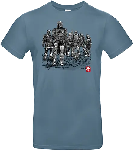 Seven Bounty Hunters sumi e - japan, sci fi, space opera, sumi-e - Standard T-Shirt