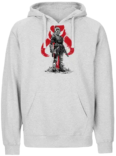 Bo-Katan sumi e - japan, sumi-e, space opera, sci fi - Fairtrade Hoodie