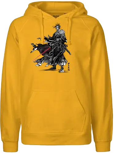 Lone wanderer sumi e - japan, sumi-e, samurai, anime - Fairtrade Hoodie