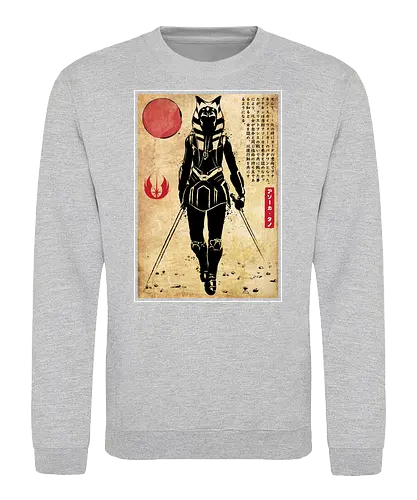 Ahsoka Tano woodblock - space opera, hero, sci fi - Sweatshirt
