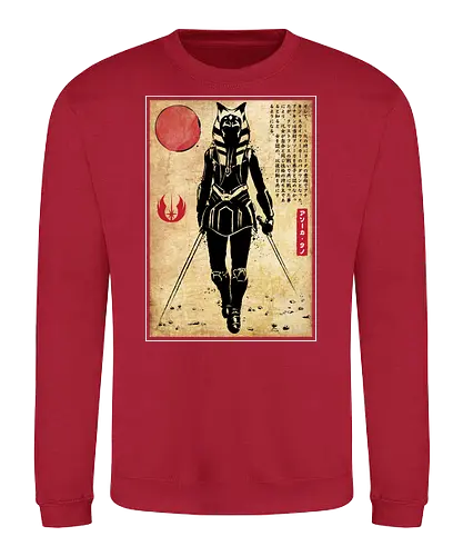 Ahsoka Tano woodblock - space opera, hero, sci fi - Sweatshirt