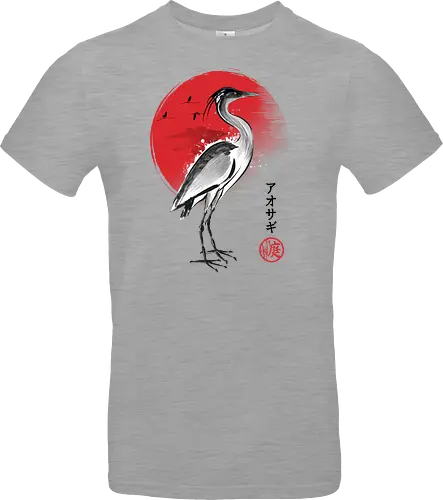 Heron sumi e