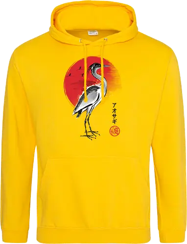 Heron sumi e