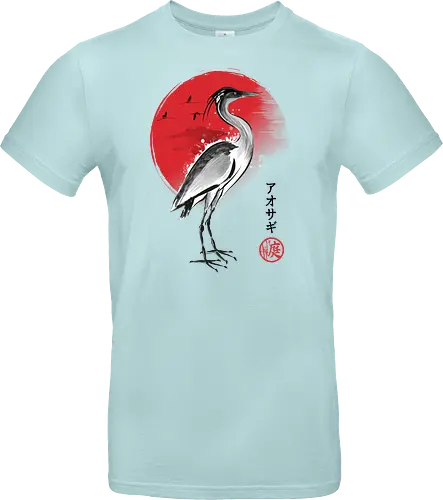 Heron sumi e