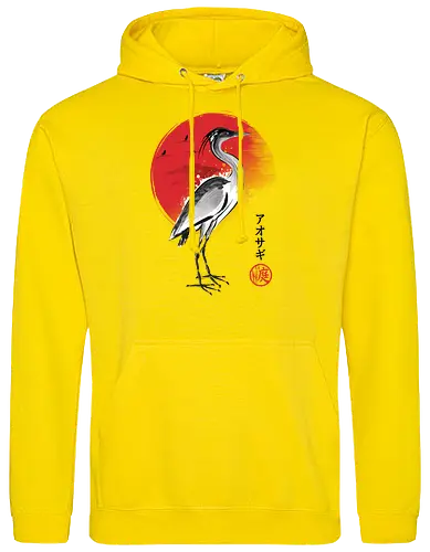 Heron sumi e
