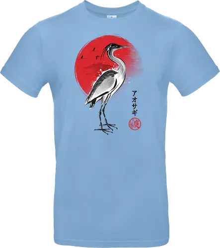 Heron sumi e