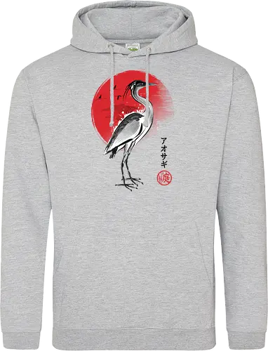 Heron sumi e