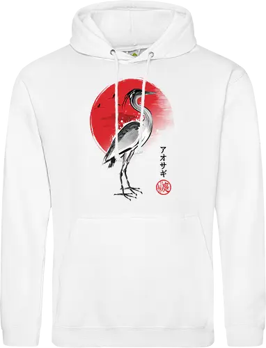 Heron sumi e