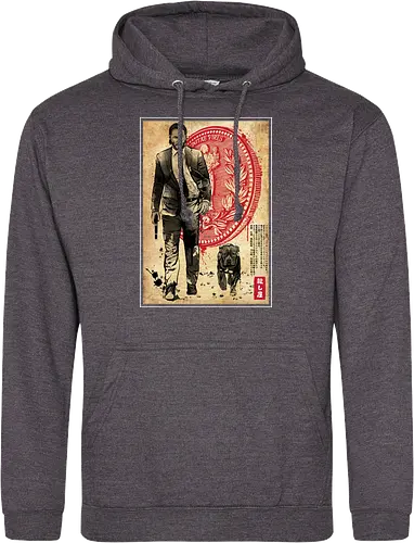 Lone hitman and cub woodblock