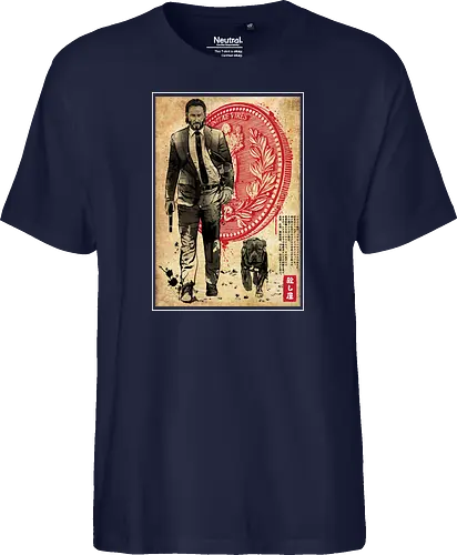 Lone hitman and cub woodblock