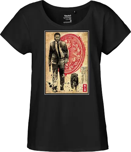 Lone hitman and cub woodblock