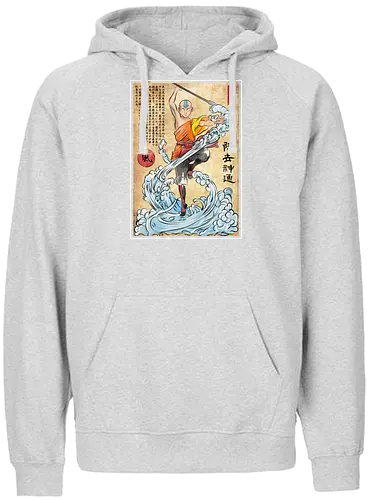 Air nomad master woodblock - last, air, bender, anime - Fairtrade Hoodie