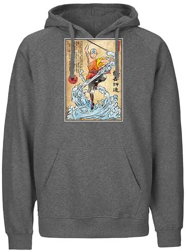 Air nomad master woodblock - last, air, bender, anime - Fairtrade Hoodie