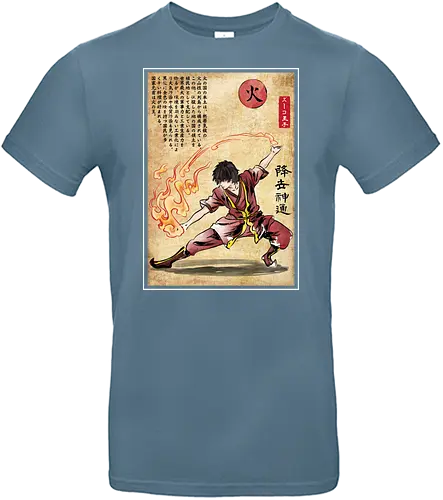 Fire nation master woodblock - last, fire, anime, feuer, Bender - Standard T-Shirt
