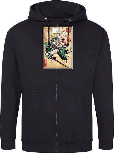 Pirate hunter woodblock