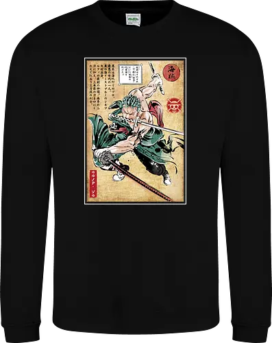 Pirate hunter woodblock