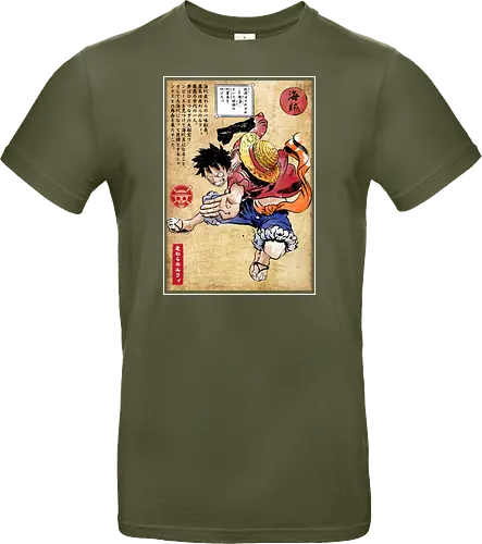 Straw hat captain woodblock