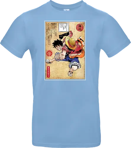 Straw hat captain woodblock