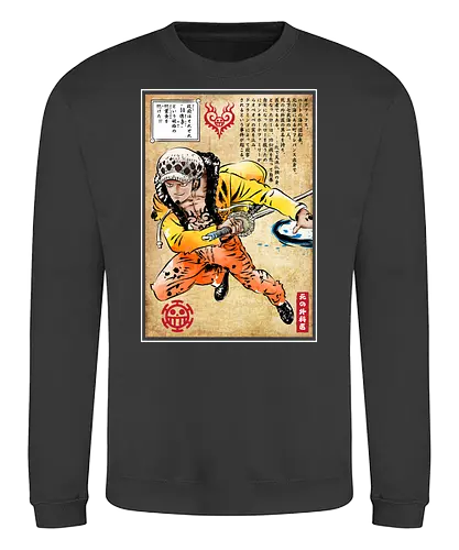Surgeon of death woodblock - anime, manga, Trafalgar - Sweatshirt