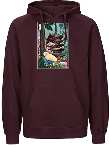 Taking a nap in Japan - nap, sleep, relax, pocket - Fairtrade Hoodie