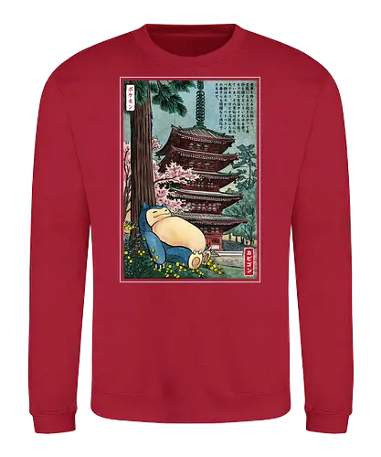 Taking a nap in Japan - nap, sleep, relax, pocket - Sweatshirt