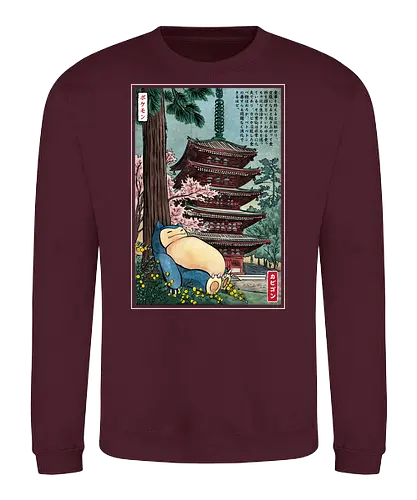 Taking a nap in Japan - nap, sleep, relax, pocket - Sweatshirt