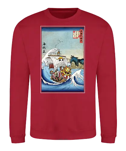 Thounsand sunny in Japan - anime, manga, straw hat pirates, pirat - Sweatshirt