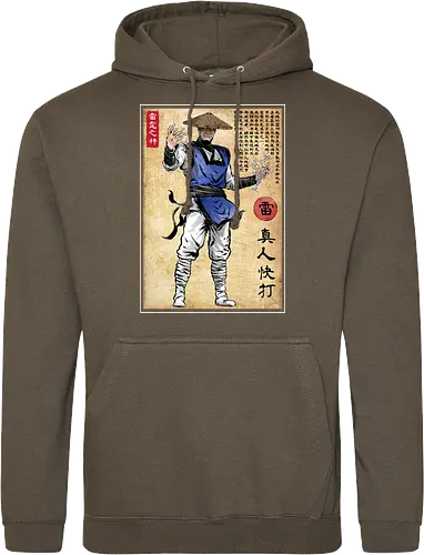 Thunder god woodblock