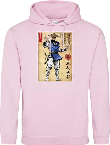 Thunder god woodblock