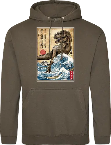 T-Rex in Japan woodblock