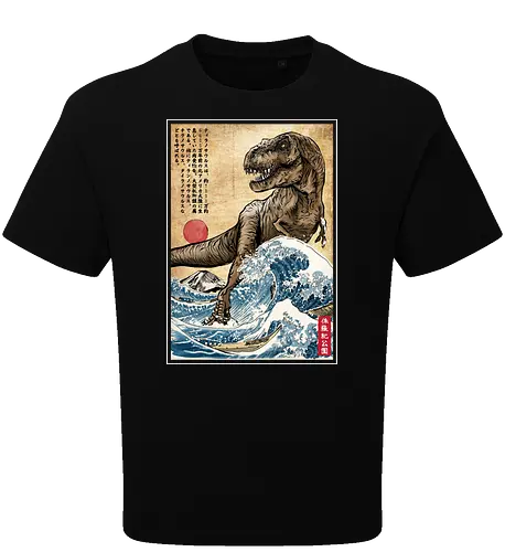 T-Rex in Japan woodblock