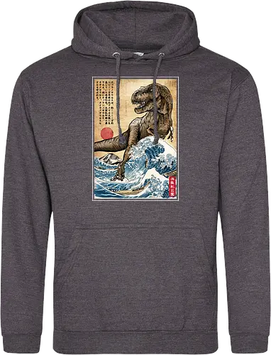 T-Rex in Japan woodblock